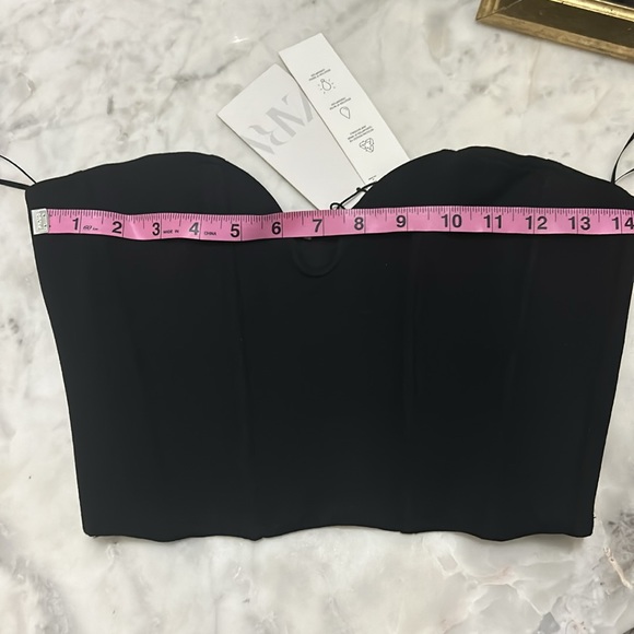New with tag Zara  Black crop corset - Picture 4 of 4